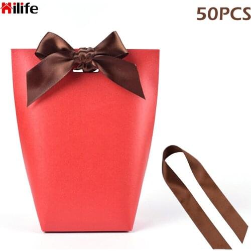 HILIFE DIY Handmade Ribbon For Home Party Supplies 50Pcs Bow Ribbon Package Ribbon Gift Wrapping Decoration