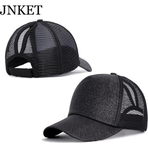 JNKET New Fashion Ponytail Baseball Cap Women Sunhat Breathable Baseball Hat Snapbacks Hats Mesh Cap Ponytail Hat Gorras