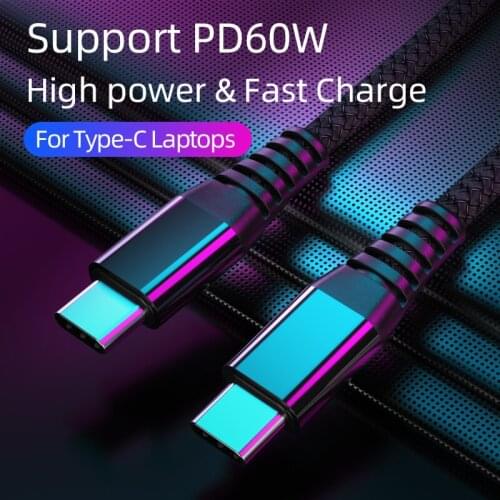 Hannord USB Type C to USB C Cable Support PD 60W Fast Charge Cable USB C Data Cable
