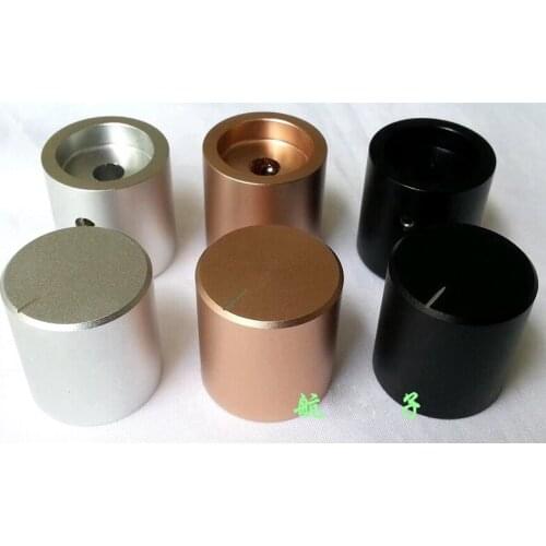 KYYSLB 24mmx25mm Aluminum Alloy Solid Knob Volume Potentiometer Knob HIFI Audio Power Amplifier Chassis Tone Knob