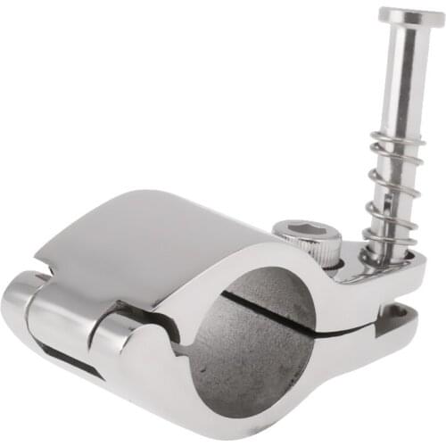 2 Pieces Boat Canopy Fitting Clamp for 7/8'' 22mm OD Tube Hinged Marine Boat Hardware