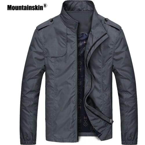 Mountainskin Men Jackets Spring Autumn Casual Coats Bomber Jacket Slim Overcoat Mens Brand Outerwear Clothing EU Size MT163