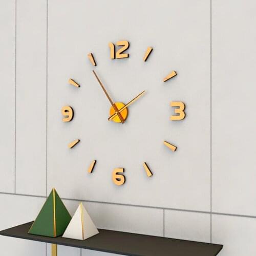 Wall Clock Stickers 3d Large Creative Personality Diy Digital Clock Modern Minimalist Living Room Mute Watches Housewarming Gift