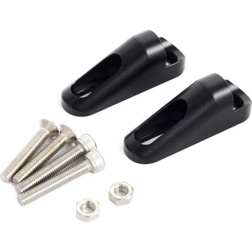 Pair Mirror Adaptors for Kawasaki Ninja 300 2012-2016 Ninja ZX-6R 2009-2015 Mirror Adapter Aluminum For Kawasaki