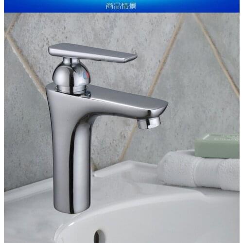 Polished chrome basin taps with hot cold cheap bathroom basin sink faucets price ,sanitary ware , bathroom basin faucets