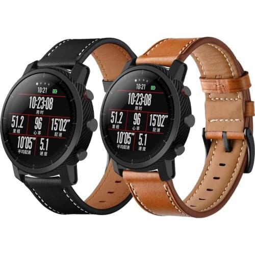 Fashion Genuine Leather Watch Band Strap for Xiaomi Huami Amazfit Stratos 2 2S /amazfit pace Replacement Wrist band strap new