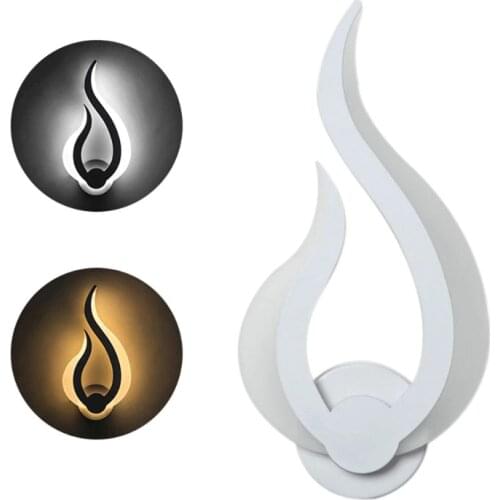 Modern Wall Lamp LED Light Acrylic Sconce 10W AC90-260V Flame Shape Indoor Bedroom Living Room Hallway Art Decoration