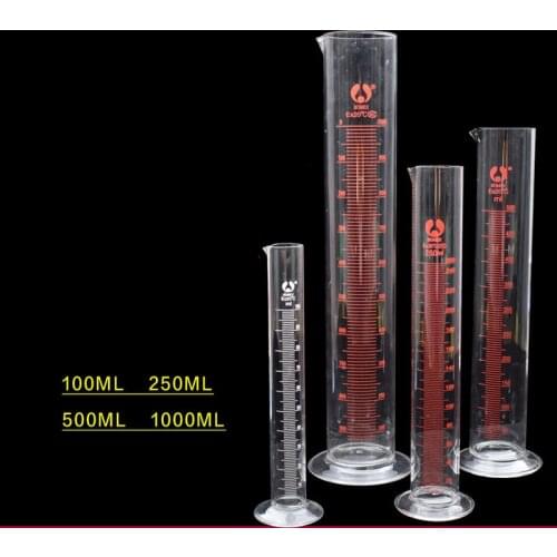 Glass Graduated Cylinder Straight Measuring Cup 100ml 250ml 500ml 1000ml Glass Measuring Cup Clear