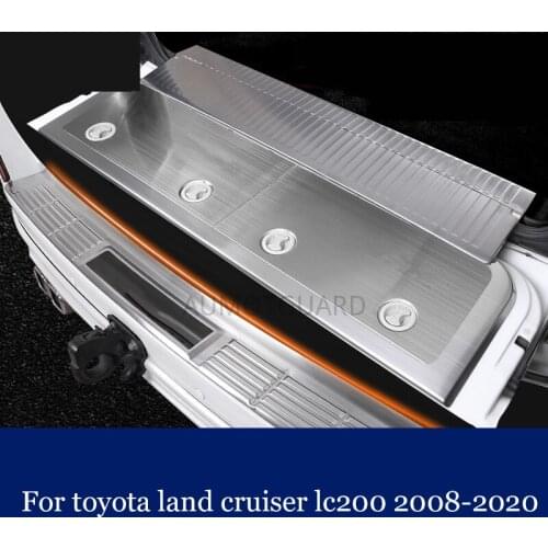 Threshold Article Welcome Pedal Rear Guard Tailgate Decoration Bright Strip Car Styling For Toyota Land Cruiser Lc200 2008-2020