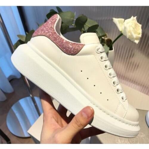 Womens shoes brand famous ladies flat bottom breathable white shoes sexy casual shoes leather sheepskin large size