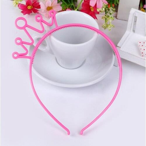 0.6CM ABS Happy Princess Tiara Crown Headwear Headband Birthday Wedding Party Baby Girls Hairwear Hair Decoration Favor