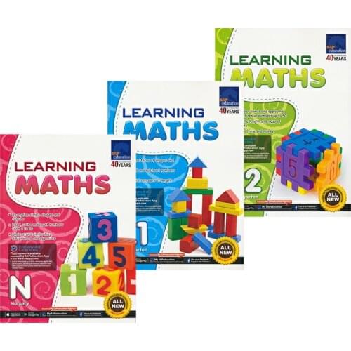 3 Books/Set SAP Learning Maths Collection Book N-K2 Kindergarten English Math Problems Teaching Books