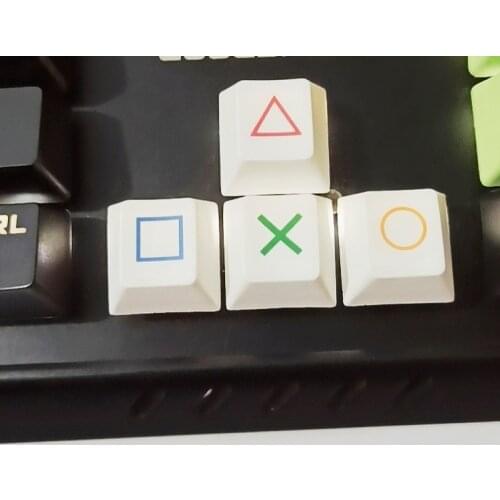 4 Pcs PBT Mechanical Keyboard Dye Sublimation Key Cap for Arrow/direction Key PSP Cherry Profile Keycaps