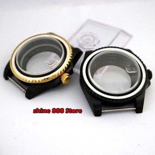 40mm transparent case sapphire glass fit ETA2836 NH35 NH36 Miyota 8205 8215 821A Mingzhu DG 2813 3804 movement