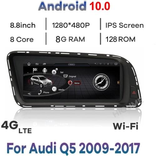 8.8" 8core 4+64G Android 9.0 Car DVD Radio Multimedia Player GPS Navigation for Audi Q5 2009-2017 WIFI IPS Touch Screen BT