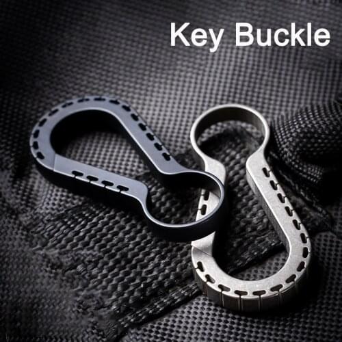 EDC Titanium Alloy Car Keychain Without Spring Design Key Buckle