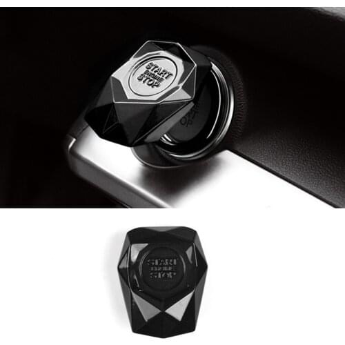 Black Car Start Button Protective Cover Universal Car Engine Start Button Cover