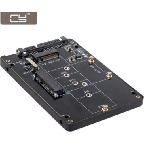 CYDZ Combo M.2 NGFF B-key & mSATA SSD to SATA 3.0 Adapter Converter Case Enclosure with Switch