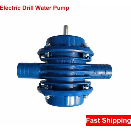 Electric Drill Water Pump Self-priming Hand Centrifugal Pump Portable Boat Pump For Caravan Camper Rv Accessories Household Blue