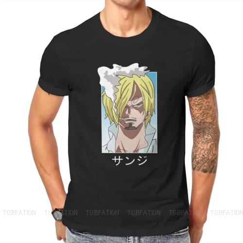 One Piece Anime Sanji T Shirt Vintage Fashion Summer Plus size Cotton Mens Clothes Harajuku Crewneck TShirt