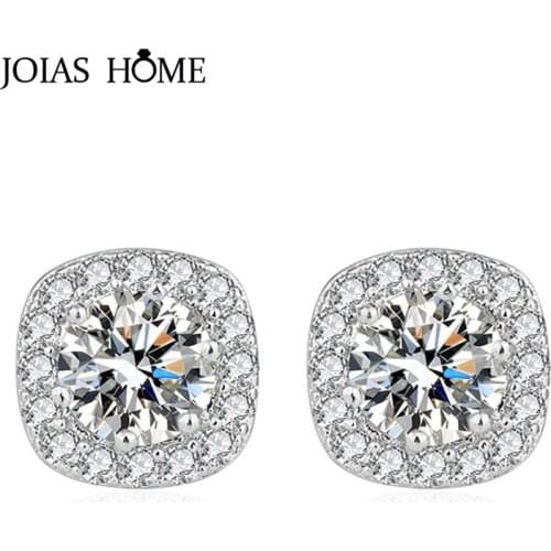 Joiashome Classic Silver 925 Jewelry Stub Earrings For Charm Lady 925 Sterling Silver Jewelry Cute Earrings Wholesale Gift