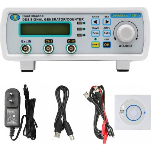 25MHZ 200MSa/s High Precision Digital LCD DDS Dual-channel Signal Generator Arbitrary Waveform Frequency Meter