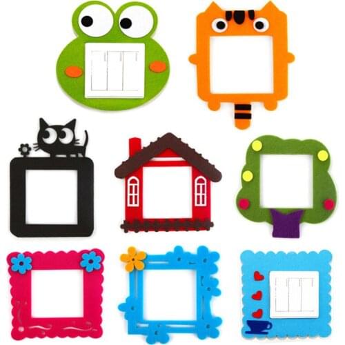 Cute Cartoon Animal Nursery Kids Bedroom Switch Panel Stickers Removable Wall Decals Mural Home Decor Art