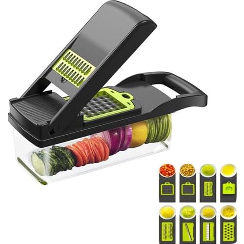 Multifunctional Vegetable Cutter Fruit Slicer Grater Shredders Drain Basket Slicers 8 In 1 Gadgets Kitchen Accessories