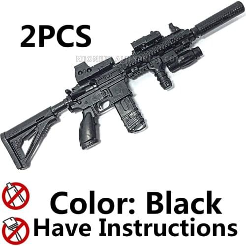 1:6 Assembly 4D Gun Model 1/6 Assault Rifle Machine Gun HK416 Soldier Weapon Plastic Grenade Launcher DAM Toys Hot Toys