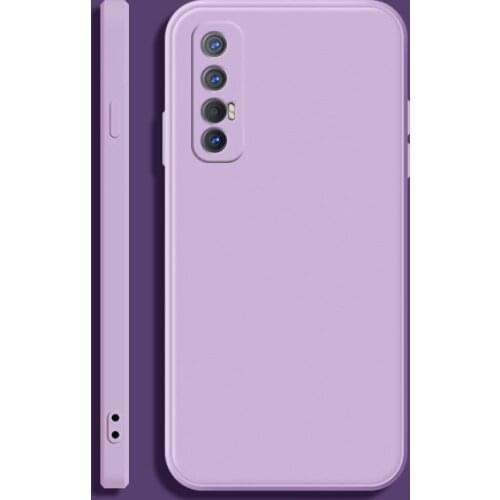 For OPPO Reno 3 Pro Soft TPU Silicone Protective Square Phone Casing Simple Purea Colors Back Cover Fundas