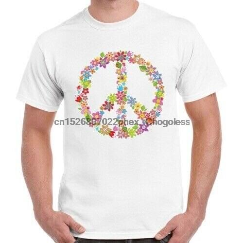 Peace Sign Flower Summer Cool Hipster Men Women Retro Gift Unisex T Shirt 2567