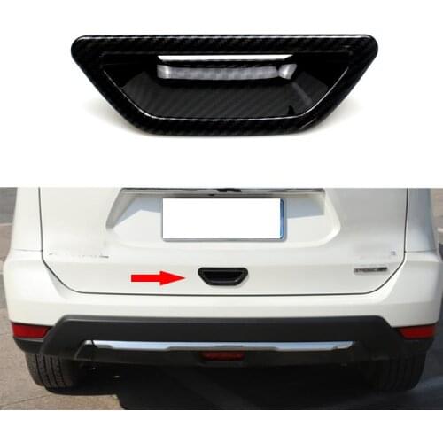 For Nissan X-Trail T32 2014-2020 Carbon Fiber Style Trunk Door Handle Cover Trim