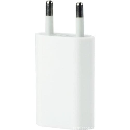 Flat White Full 1A OEM EU AC Plug USB Euro Wall Charger 5V 1A AC White Power Adapter for Iphone IPad Samsung 300pcs/lot
