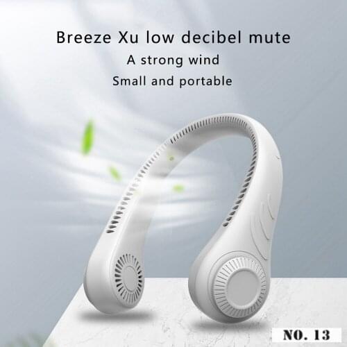 Portable Leafless Hanging Neck Fan,360 Degree Lazy Neckband Fan 78 Surround Air Outlets USB 4000Mah Rechargeable Neck Fans Cool