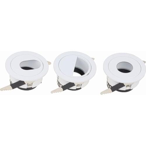 New Design Adjustable MR16 LED Fixture Embedded Led Ceiling Trim Rings Oval Aluminum GU10 Halogen Bulb Light Fittings Holder