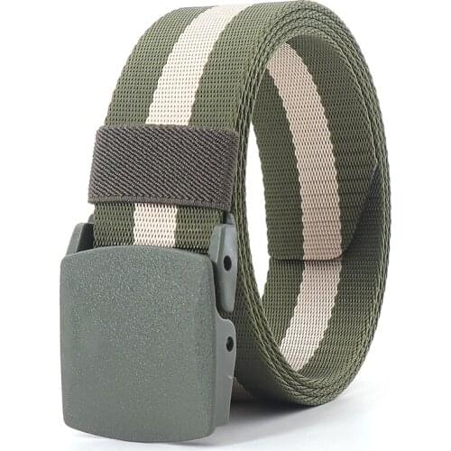 Automatic Buckle Nylon Belt Male Army Tactical Belt Mens Military Waist Canvas Belts Cummerbunds High Quality Stripe Sport Strap