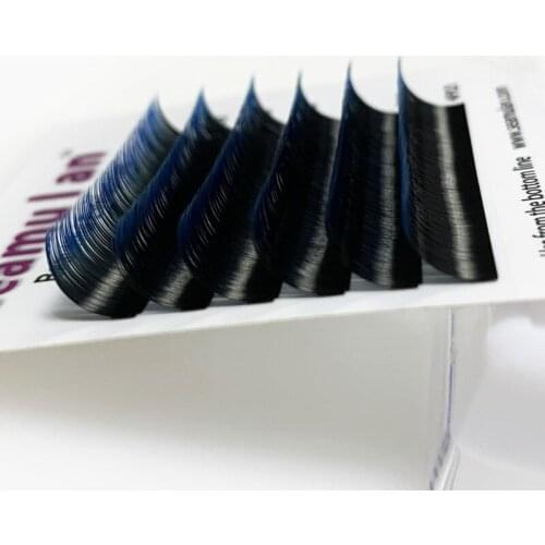Blue Drak Brown Colored Eyelash Extensions Soft Natural Individual Eyelash Faux Mink Colorful Lashes Mix length