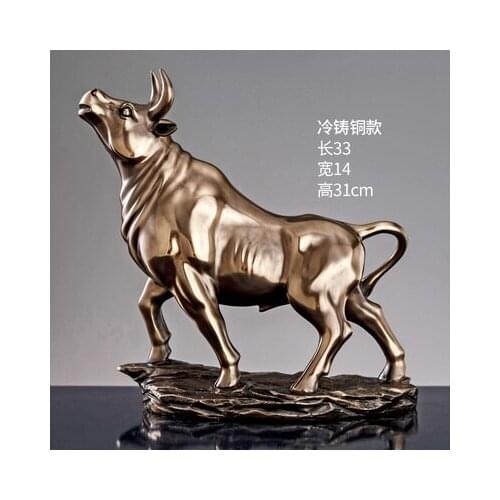 CREATIVE RESIN COW BULL STATUE VINTAGE ORNAMENTS HOME DECOR CRAFTS ROOM DECORATION OBJECTS RESIN OFFICE CATTLE ANIMAL FIGURINES