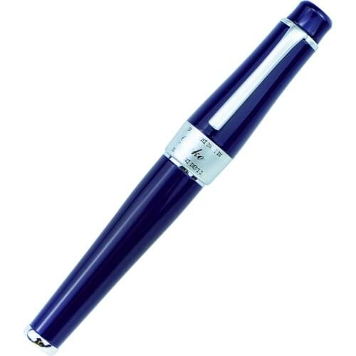 Limited Edition Dark Blue Duke 2009 Fountain Pen Memory Charlie-Chaplin Big Size Unique Style M/Bent Nib Heavy Business Ink Pen
