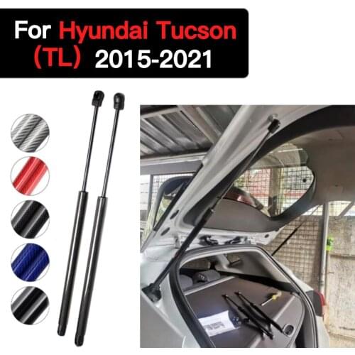 For HYUNDAI TUCSON (TL)2015-2019 Gas Charged Rear Tailgate Boot Carbon Fiber Gas Spring Struts Prop Lift Support Damper 578mm