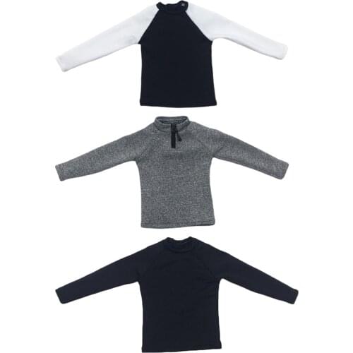 1/6 Mans Sweatshirt Round Neck Top Outfits for 12 inch Phicen