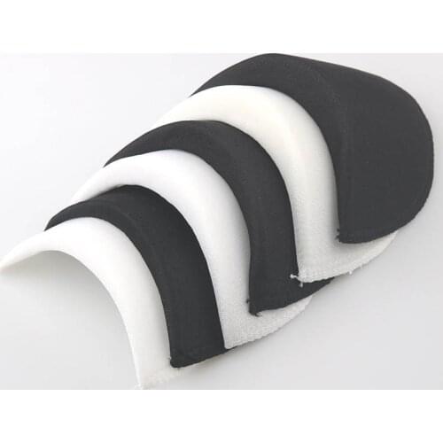 1 Pair Soft Padded Sponge Shoulder Pads White Black Unisex Anti-Slip for Blazer T-shirt Windbreaker Clothes Garment Accessories