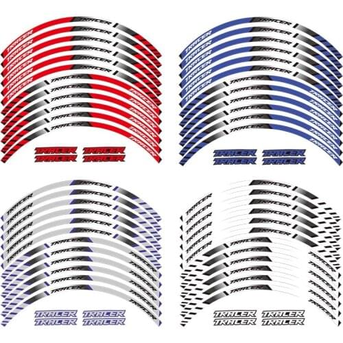12 X Thick Edge Outer Rim Sticker Stripe Wheel Decals FIT YAMAHA TRACER 700 900 850 MT07 MT09 MT-07 MT-09