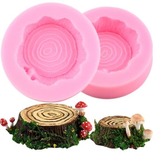 2 Size Tree Stumps Stools Silicone Molds Fondant Cake Decorating Tools Candy Polymer Clay Chocolate Gumpaste Soap Resin Moulds