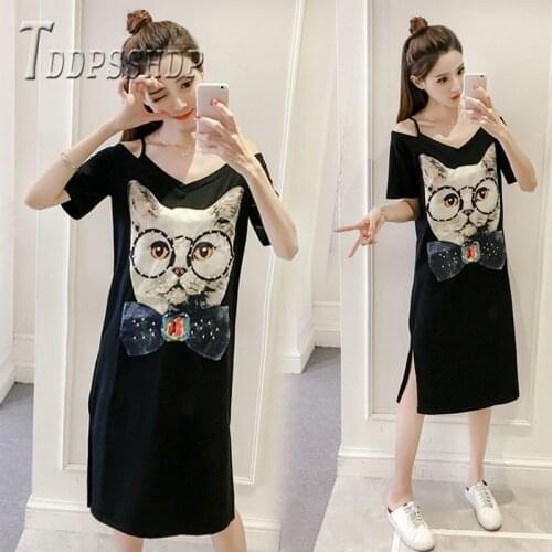 2019 2 Styles Can Choose Women Dress Animal Print Casual Female Dresses