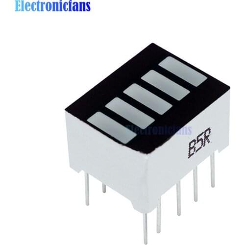 5PCS 5 Segment Red Color 1 Digit Bar LED Display For Arduino