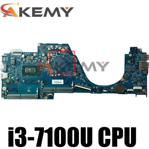 Akemy 903705-601 903705-001 903705-501 DAG31AMB6D0 Laptop Motherboard for HP Pavilion 14-AL Notebook Mainboard W/ i3-7100U CPU