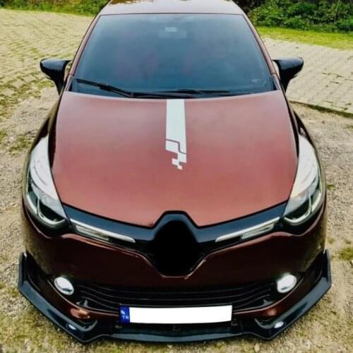 For Renault Clio IV 2012 - 2020 Model Years Front Bumper Lip Gloss Black Product Surface 3 Pieces Abs Plastic