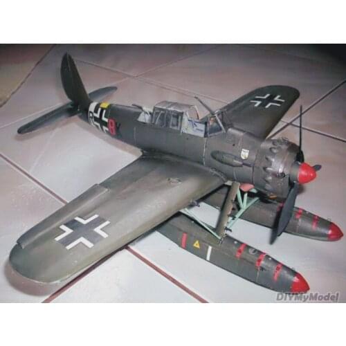 DIYMyModeI German Arado ar-196 seaplane DIY Handcraft Paper Model KIT Handmade Toy Puzzles Gift Movie props