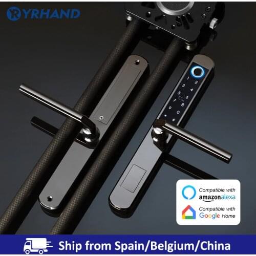 European waterproof WiFi biometric fingerprint door Locks electronic Smart door lock RFID Card code lock For Aluminum Glass Door